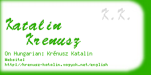 katalin krenusz business card